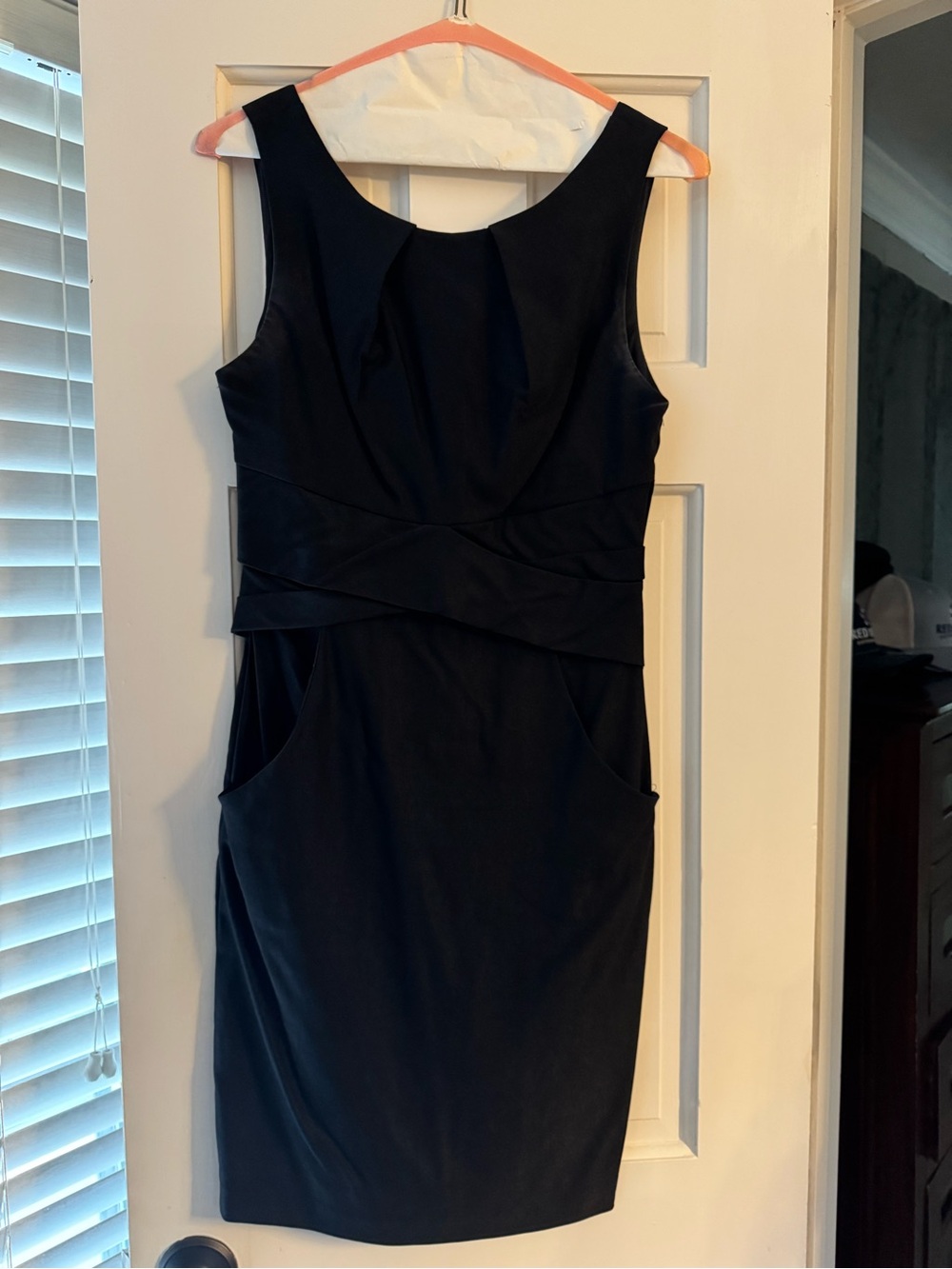 Teeze Me Black Sleeveless Midi Sheath Dress